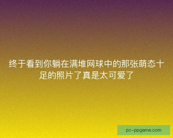 终于看到你躺在满堆网球中的那张萌态十足的照片了真是太可爱了